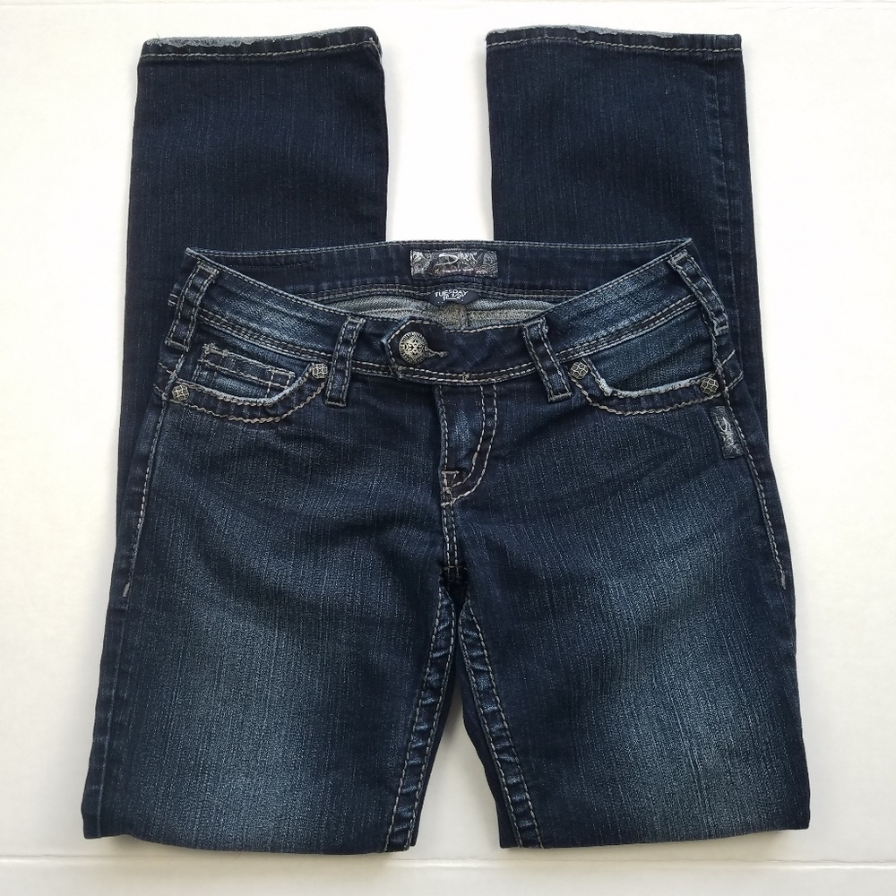 Silver Jeans Distressed Tuesday 16.5 Slim Boot